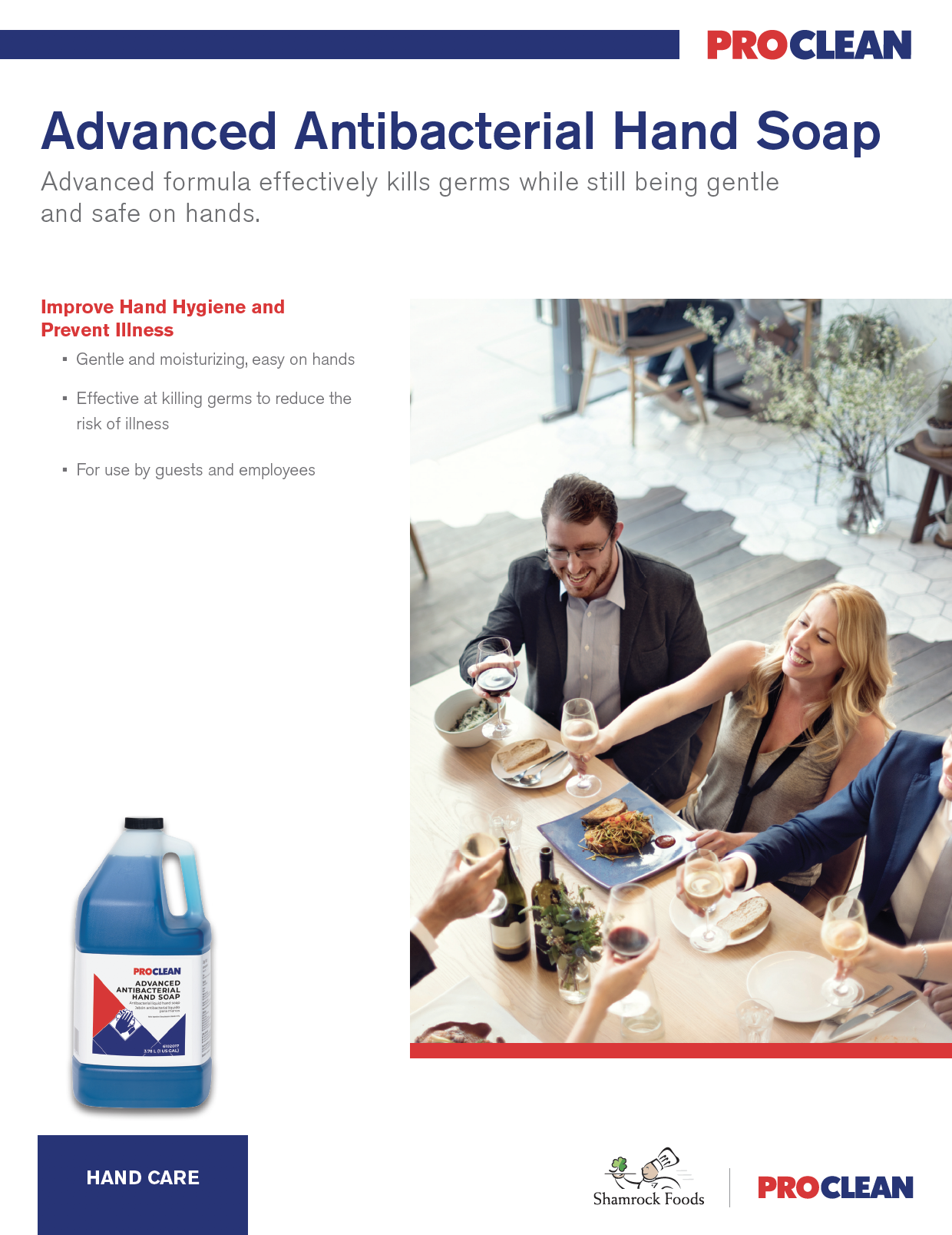 ProClean Advanced Antibacterial Hand Soap Sell Sheet