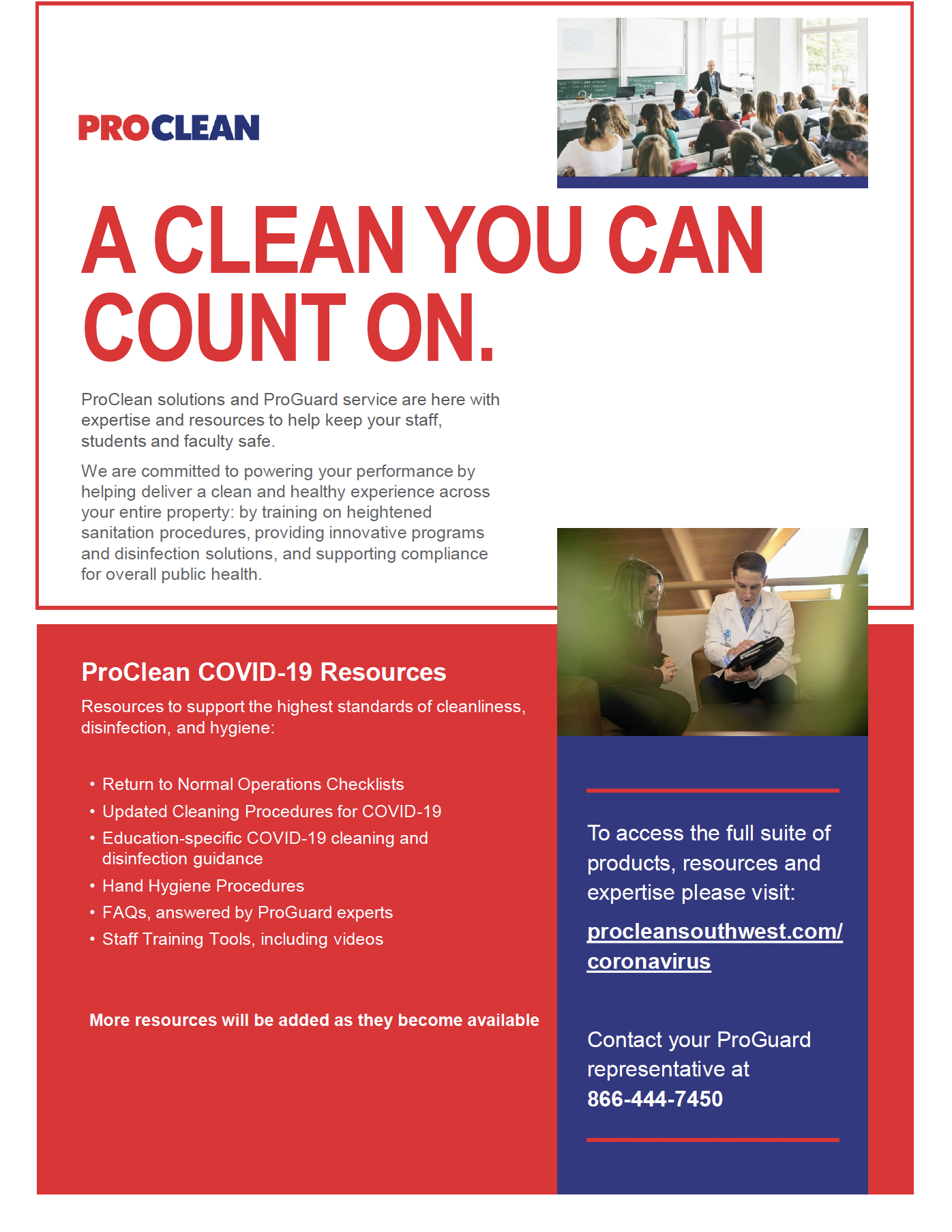 ProClean COVID-19 Resource Summary – Education