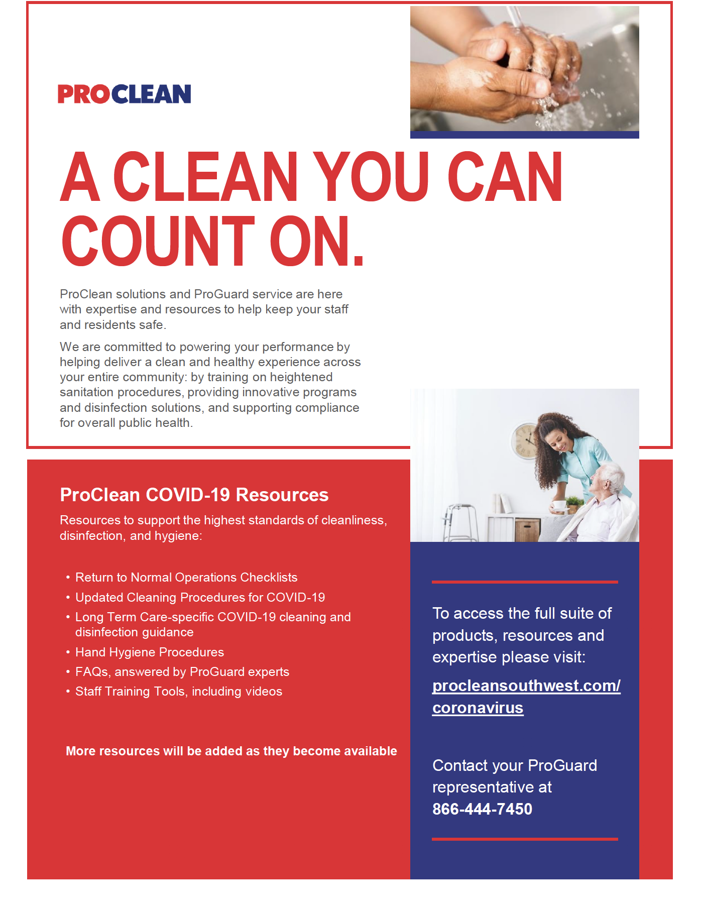 ProClean COVID-19 Resource Summary – Long Term Care