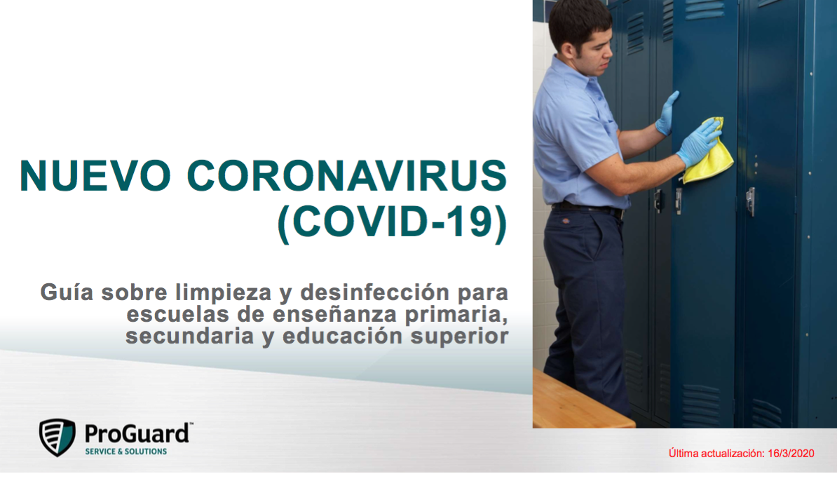 Cleaning and Disinfecting Guidance for Education en Español